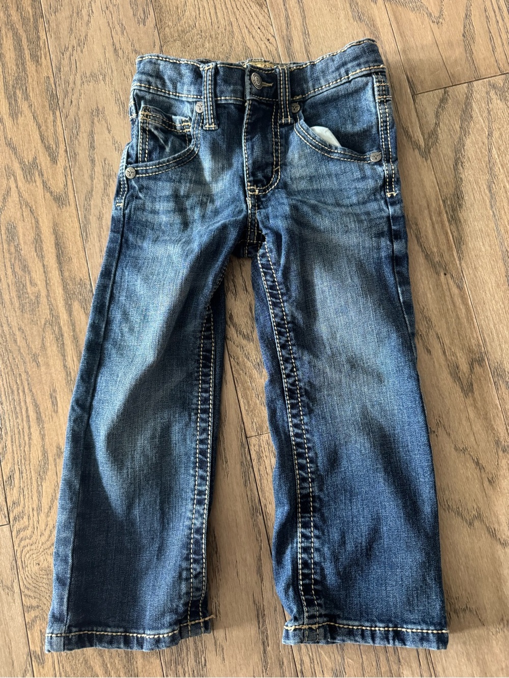 Wrangler Boys Dark Blue Straight-Leg Jeans
